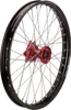 MOOSE OFFROAD Wheel Assembly - SX-1 - Complete - Front - Black Wheel/Red Hub - 21x1.6 - Honda CR/CRF HF-16021-BKRD