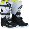 MOOSE OFFROAD Youth Tech 7S Boots - Black/White/Yellow - US 3 0215024-125-3