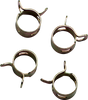 ALL BALLS Refill Clamp Kit - Fuel Line/Band - Parallel Ear - Gold - 10.4 mm - 4 Pack FS00055