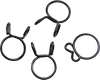 ALL BALLS Refill Clamp Kit - Fuel Line/Wire - Parallel Ear - Black - 15.2 mm - 4 Pack FS00046