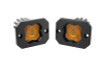 Diode Dynamics Stage Series C1 LED Pod - Yellow SAE Fog Flush ABL (Pair)