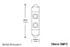 Diode Dynamics 39mm SMF2 LED Bulb - Red (Pair)