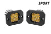 Diode Dynamics Stage Series C1 LED Pod Sport - Yellow Flood Flush ABL (Pair)
