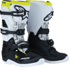 MOOSE OFFROAD Youth Tech 7S Boots - Black/White/Yellow - US 4 0215024-125-4