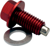 MOOSE OFFROAD Magnetic Drain Plug - Red - Kawasaki DP120