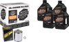V Twin Oil Change Kit Evo Mineral Chrome Filter