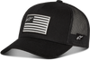 Flag Flat Trucker Hat Black/Black