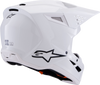 Sm3 Solid Helmet White Glossy Lg