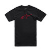 Ageless Shadow Csf Tee Black/Red Lg