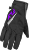 Title Long Gloves Black/Purple 3x