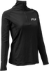 Wmn's Hvywght Baselyer 3/4 Zip Black Md