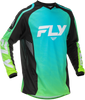 F 16 Jersey Aqua/Black/White Lg