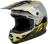 Youth Kinetic Drip Helmet Grey/Black/Yellow Yl