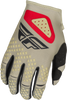 Kinetic Sym Gloves Light Grey/Red/Black Md