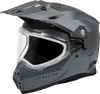 Trekker Cw Solid Helmet Dual Shld Grey Lg