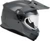 Trekker Cw Solid Helmet Dual Shld Grey Lg
