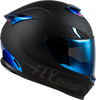 Sentinel Recon Helmet Matte Black/Blue Chrome Sm