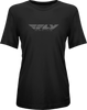 Women's Fly Origin Corp Tee Black/Grey Lg