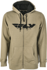 Fly Corporate Zip Up Hoodie Tan/Black Md