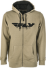 Fly Corporate Zip Up Hoodie Tan/Black 2x