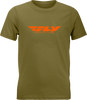 Youth Fly Corporate Tee Olive/Orange Ys