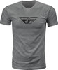 Fly F Wing Tee Dark Grey Heather Lg