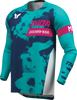 THOR Youth Launchmode Bleach Jersey - White/Aqua - Medium 2912-2587