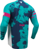 THOR Launchmode Bleach Jersey - White/Aqua - Large 2910-8408