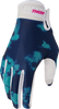 THOR Launchmode Bleach Gloves - White/Aqua - XL 3330-8329