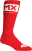 THOR Youth MX Solid Socks - Red/White - Size 1-6 3431-0661