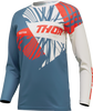 THOR Women's Sector Split Jersey - Blue Steel/Vintage White - 2XL 2911-0299