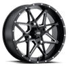 ITP Tornado 14X7 / 4x110 BP / 2+5 Offset Matte Black w/ Milled Accents Wheel