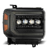 AlphaRex 14-18 GMC Sierra NOVA LED Proj Headlights Plnk Style Alpha Blk w/Activ Light/Seq Signal/DRL