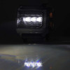 AlphaRex 14-18 GMC Sierra NOVA LED Proj Headlights Plank Style Black w/Activ Light/Seq Signal/DRL