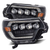 AlphaRex 12-15 Toyota Tacoma NOVA LED Proj Headlights Plank Style Black w/Activ Light/Seq Signal/DRL