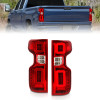 ANZO 19-21 Chevy Silverado Full LED Taillights Chrome Housing Red/Clear Lens G2 (w/C light Bars)