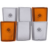 ANZO Corner Lights 1988-1993 Chevrolet C1500 Euro Corner Lights 4 Crystal Chrome / 2 Crystal Amber