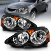 ANZO 2002-2004 Acura RSX Crystal Headlights Black