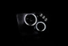 ANZO 2005-2009 Ford Mustang Projector Headlights w/ Halo Black