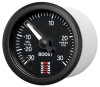 Autometer 52mm Stack Instruments -30INHG to +30PSI Mechanical Boost Gauge - Black