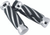 Bikers Choice 81-17 XL & Big Twin Dual Cable Chrome & Black Twisted Grips Pr