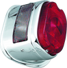 Bikers Choice 56-72 Big Twin & XL Chrome Taillight W/Red Lens & Top License Light Repl H-D 68010-64B