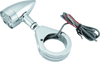 Bikers Choice Chrome Mini LED Turn Signals W/ 41 MM Clamp Universal Custom Pr