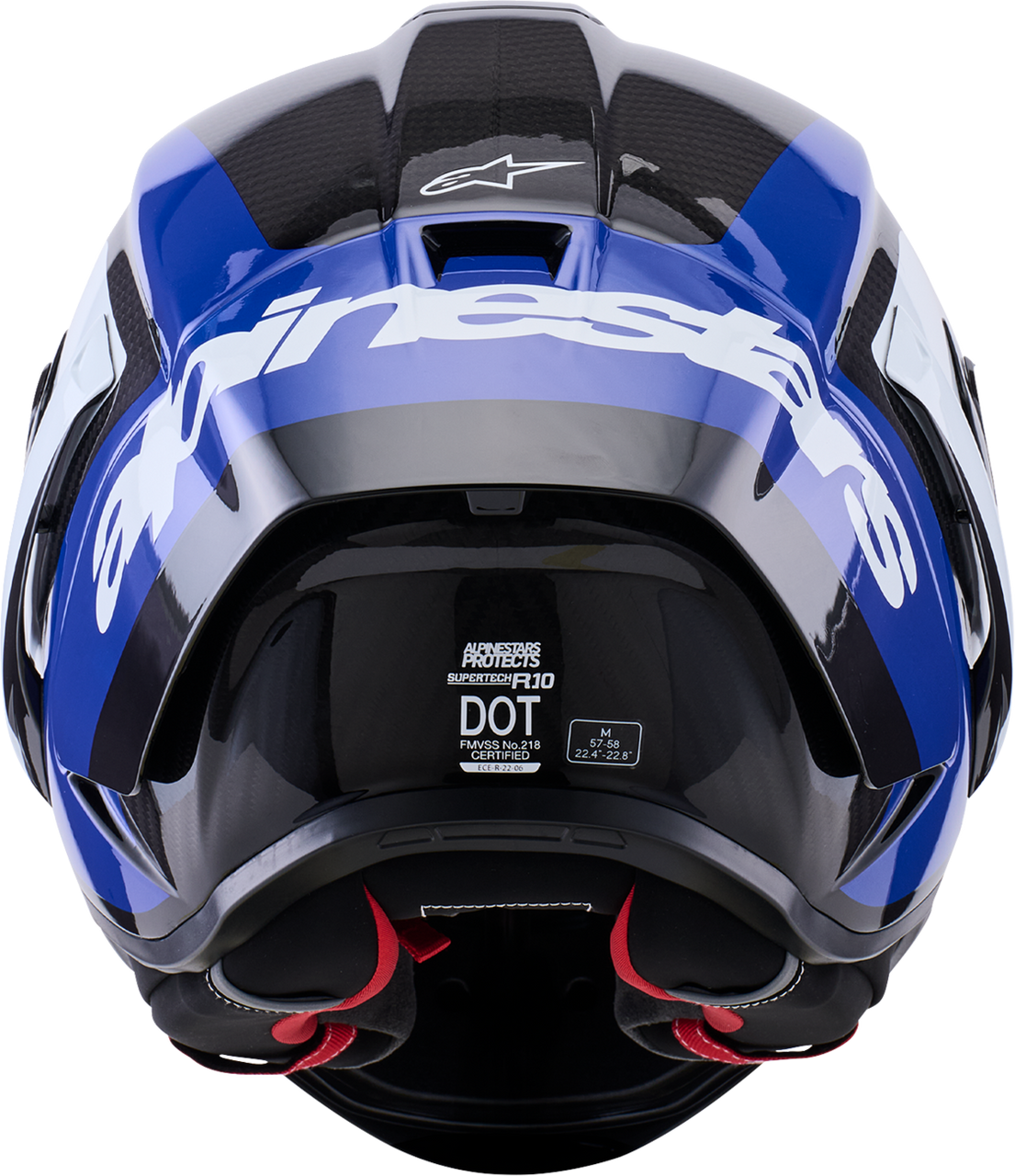 ALPINESTARS Supretech R10 Helmet - 22.06 - Arius - Gloss Black/White/Blue - Small 8203926-1647-S