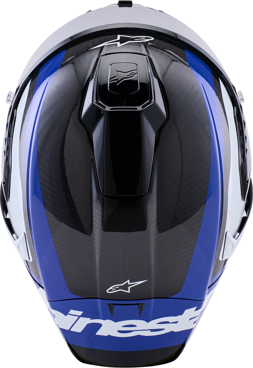 ALPINESTARS Supretech R10 Helmet - 22.06 - Arius - Gloss Black/White/Blue - Small 8203926-1647-S