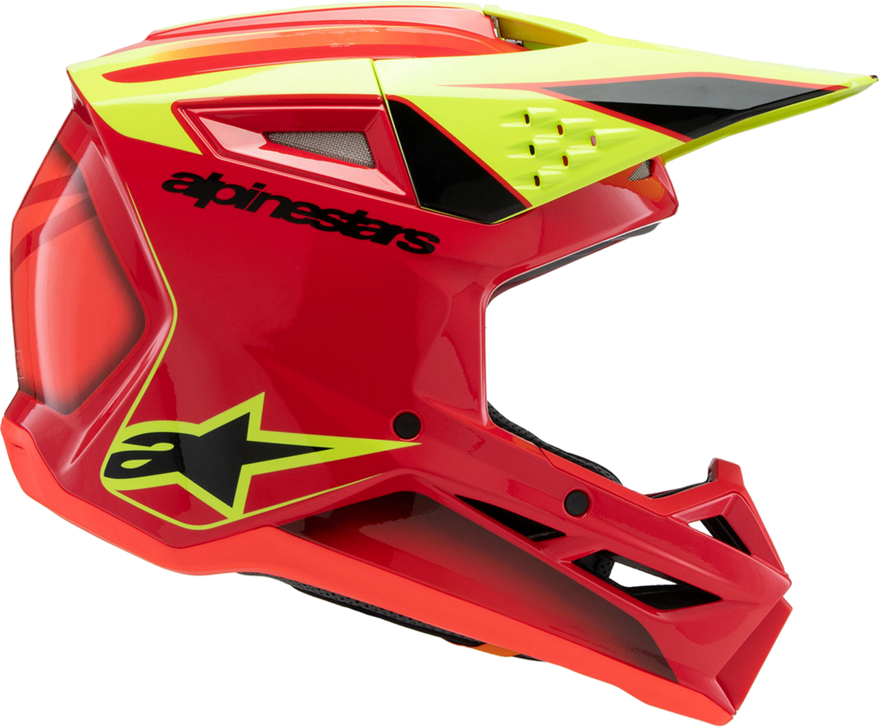 ALPINESTARS Youth SM3 Helmet - Fray - Gloss Red/Yellow Fluo/Black - Small 8301625-3051-YS
