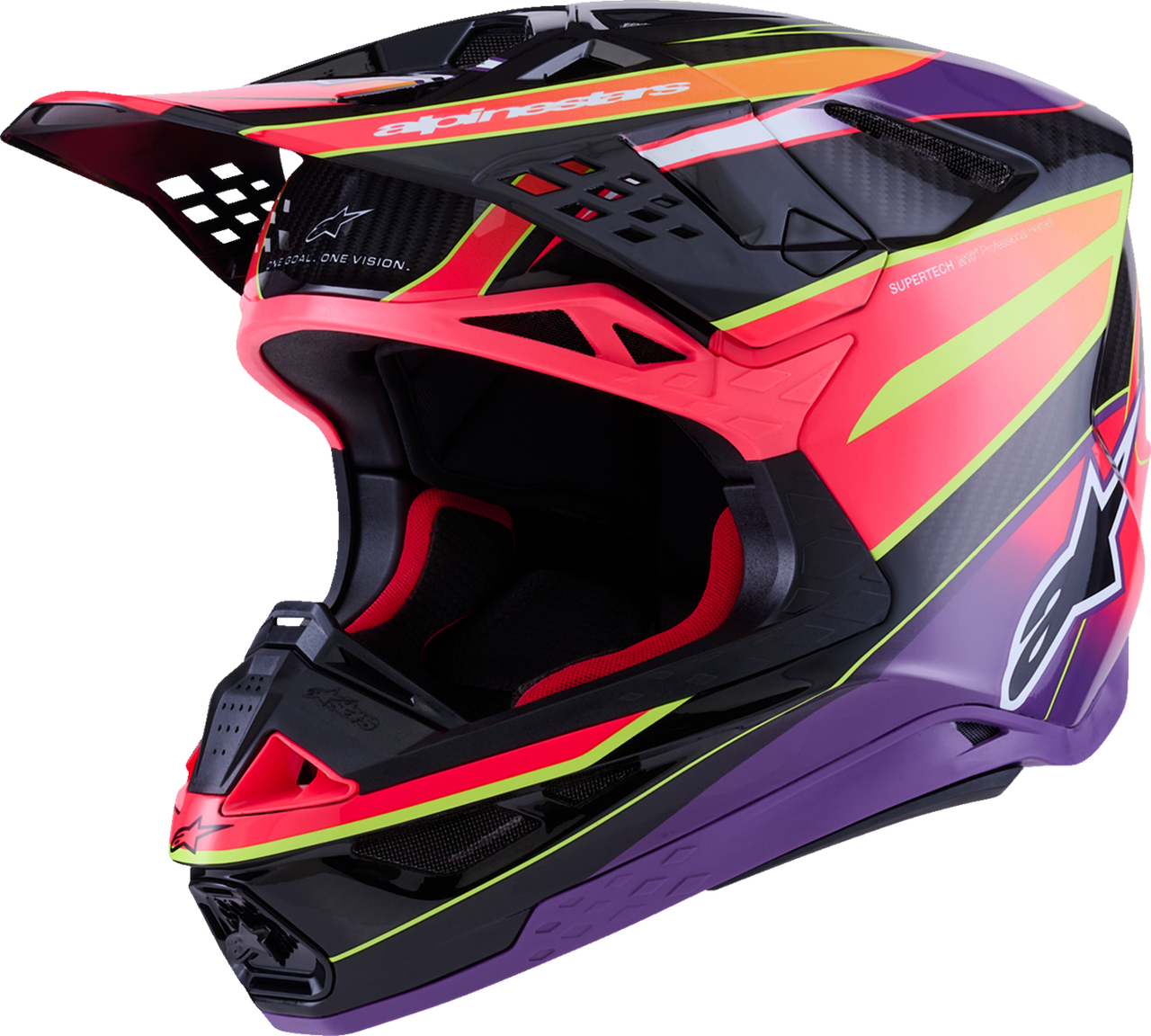 ALPINESTARS Supertech M10 Helmet - MIPS® - Era - Gloss Pink/Violet/Yellow Fluo - Large 8301223-3145-L