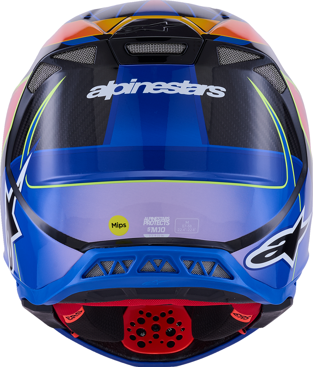 ALPINESTARS Supertech M10 Helmet - MIPS® - Era - Gloss Blue/Red/Yellow Fluo - XL 8301223-7356-XL