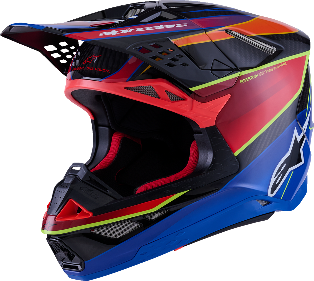 ALPINESTARS Supertech M10 Helmet - MIPS® - Era - Gloss Blue/Red/Yellow Fluo - 2XL 8301223-7356-XXL