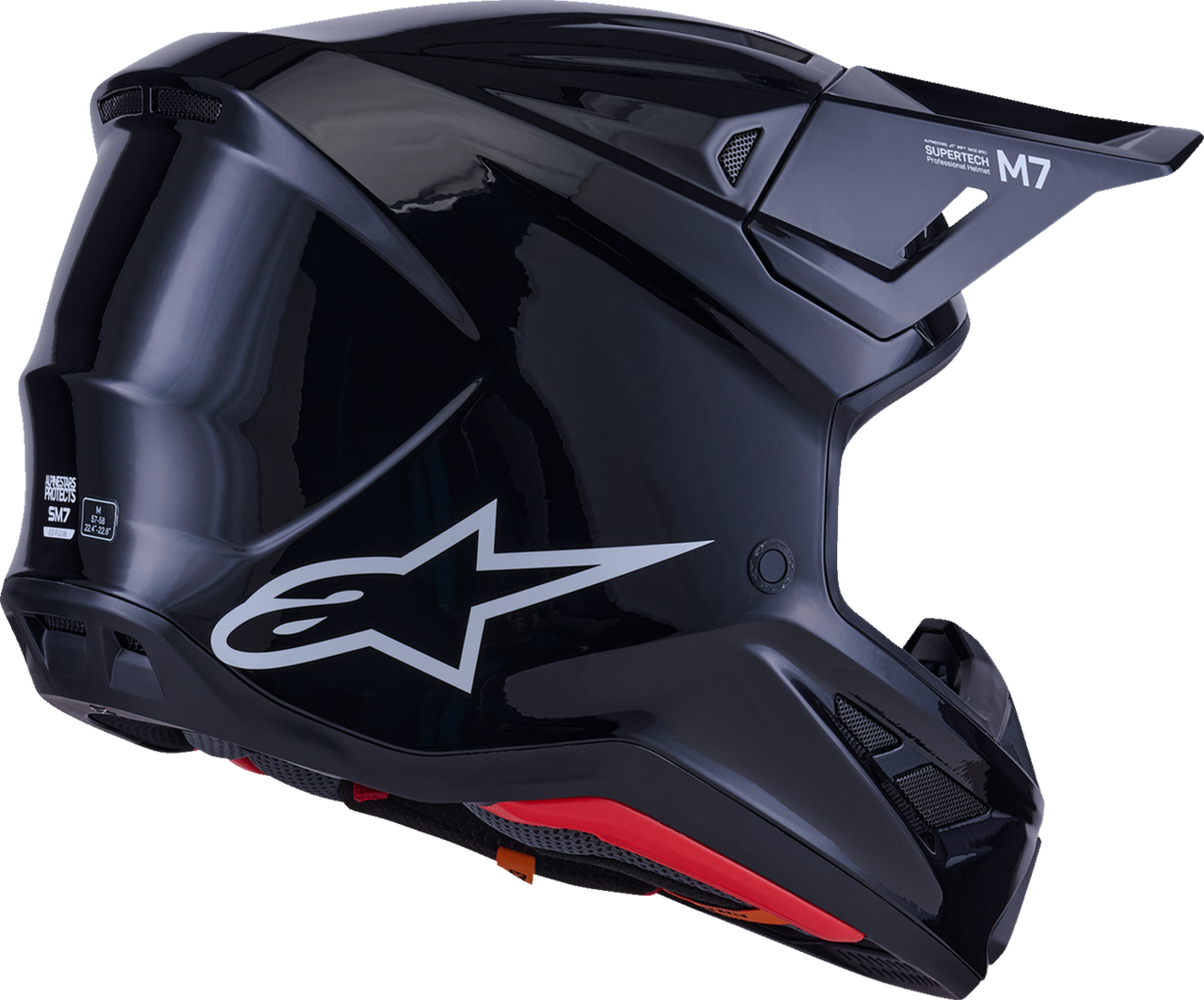 ALPINESTARS SM7 Helmet - Solid - Gloss Black - XS 8301426-1180-XS
